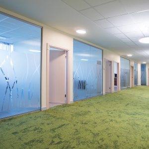 Tekero referents Tamro Baltics büroo Lätis. Interface plaatvaip Urban Retreat ja Amtico LVT kate Spacia. 